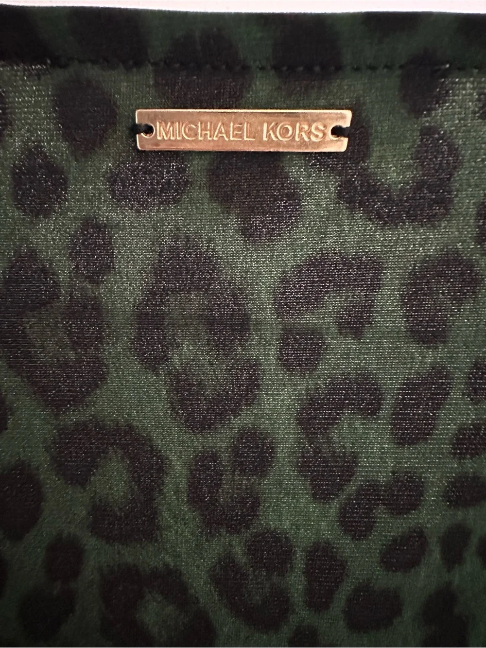 Michael Kors Green Leopard Print Wrap Mini Dress XXS